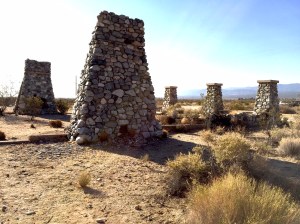 The ruins of Llano del Rio, with chimneys 12 feet high, are sometimes called the Socialist Stonehenge.