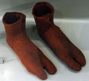 World's oldest socks, at the Victoria and Albert Museum, London. Photo: Fæ via Wikinedia
